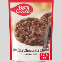 Betty Crocker Double Chocolate Chunk Cookies, Cookie Baking Mix, 17.5 oz
