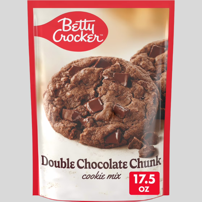 Betty Crocker Double Chocolate Chunk Cookies, Cookie Baking Mix, 17.5 oz