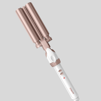 Conair Double Ceramic 3 Barrel Curling Iron, Triple Barrel Waver Hair Tool Creates Deep