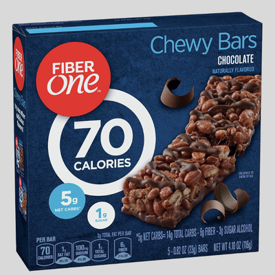 Fiber One 70 Calorie Chocolate Bars, 5 Bars (Pack of 6)