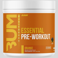 RAW Essential Pre-Workout Powder (Orange) - Chris Bumstead Sports Nutrition Supplement