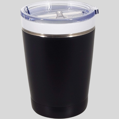 CeramiSteel Coffee Ceramic Travel Mug (12 ounce), Ceramic Rim & Inner Coating on Insulated Stainless Steel Tumbler, Durable Matte Black Finish