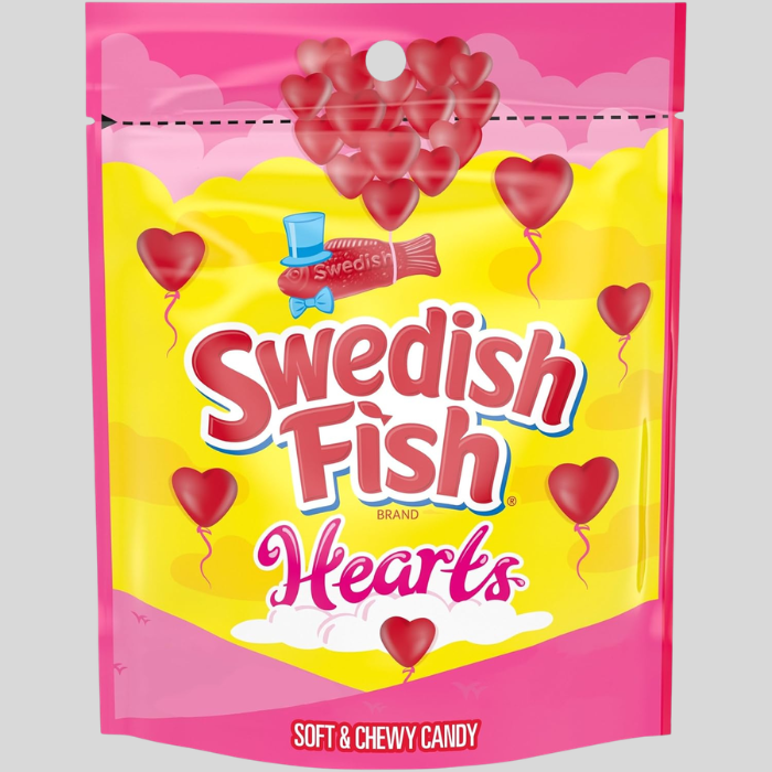 SWEDISH FISH Soft & Chewy Valentines Day Candy Hearts