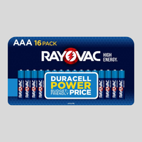 Rayovac High Energy AA Batteries (16 Pack)