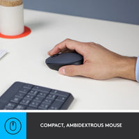 Logitech® MK235 Wireless Straight Full-Size Keyboard  Mouse, Black